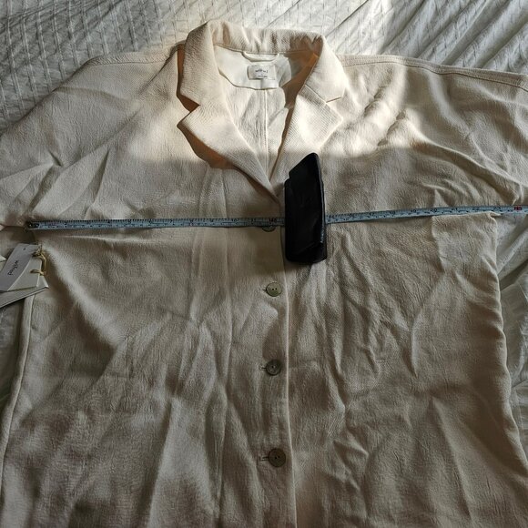 Aritzia Wilfred New Flowy Button-up Shirt - 2020 - Light Birch - Sz S - NWT - Picture 14 of 15